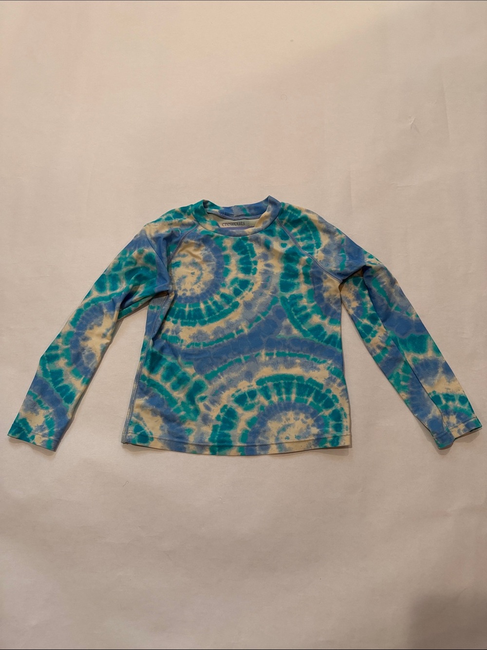 Crewcuts RashGuard Tie-Dye Tee - Blue & Teal
